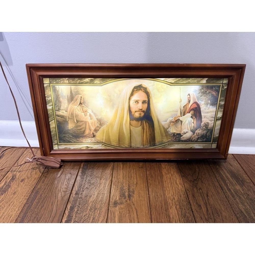 2007 Bradford Exchange "I Am the Light of the World" Lighted Jesus God RARE